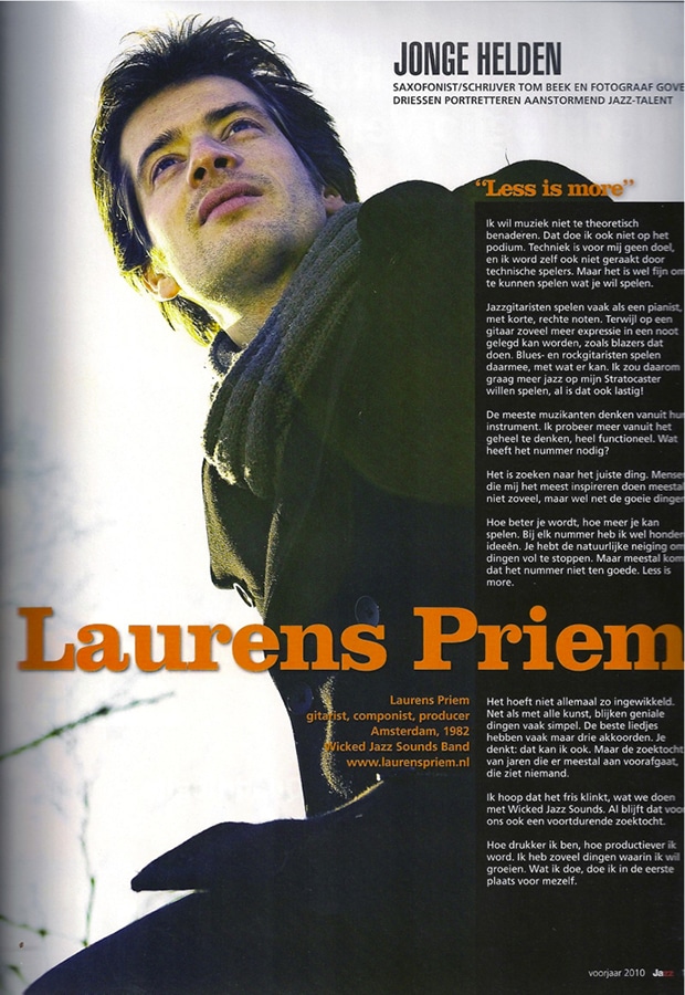 Jazz Magazine Jonge Helden Tom Beek 2010-02 Laurens Priem, foto (c) Govert Driessen