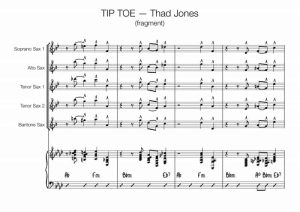 Thad Jones Mel Lewis Big Band Tip Toe transcription
